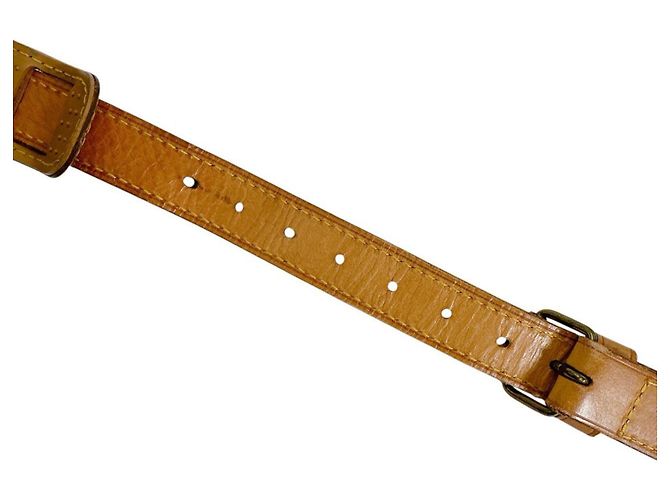 Tracolla in pelle beige Louis Vuitton - vista 4