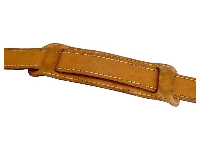 Tracolla in pelle beige Louis Vuitton - vista 5