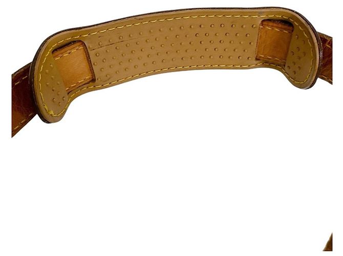 Tracolla in pelle beige Louis Vuitton - vista 6