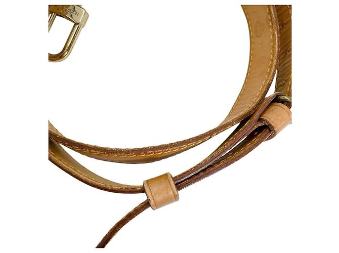 Tracolla in pelle beige Louis Vuitton - vista 7