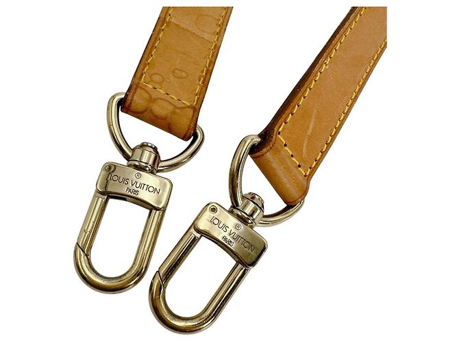 Tracolla in pelle beige Louis Vuitton - vista 8
