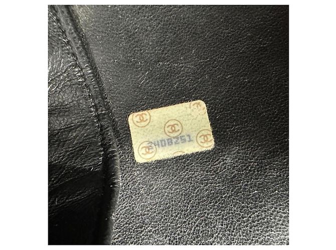 Borsa a tracolla Chanel in agnello nero - vista 19