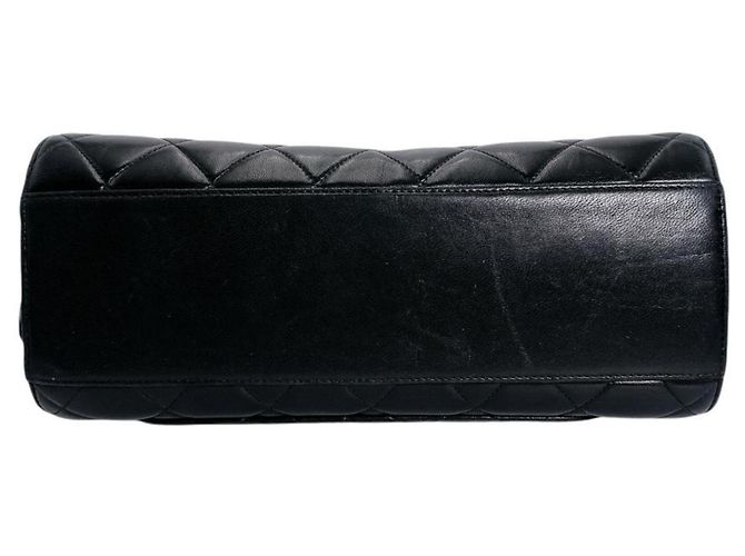 Borsa a tracolla Chanel in agnello nero - vista 5