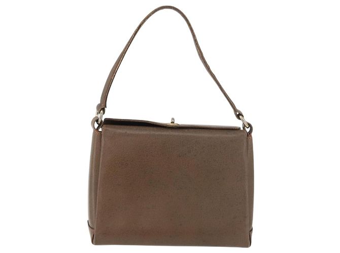 Borsa a Spalla GUCCI in Pelle Marrone Oro 000 110 0886 Auth 179377 D'oro - vista 2