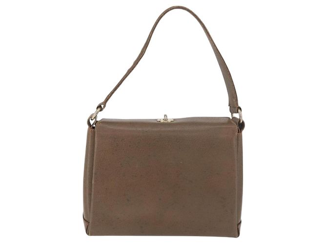 Borsa a Spalla GUCCI in Pelle Marrone Oro 000 110 0886 Auth 179377 D'oro - vista 3