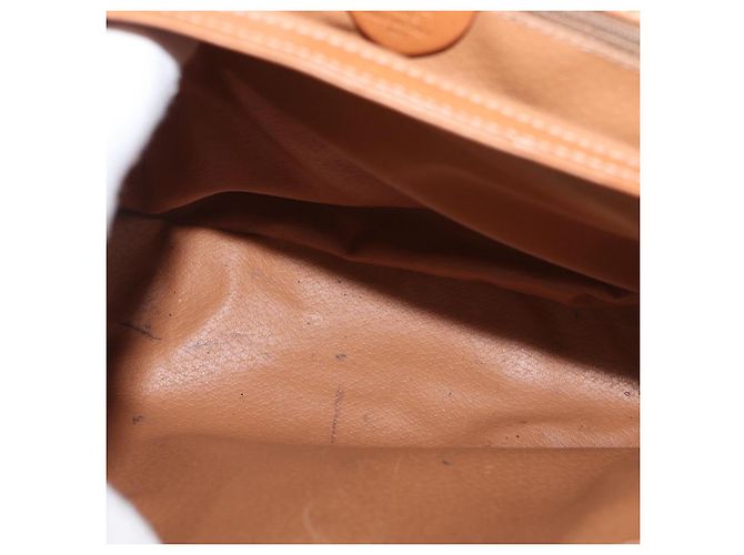 Céline Borsa CELINE Macadam Canvas PVC Pelle Marrone Oro Auth 179420A D'oro - vista 20