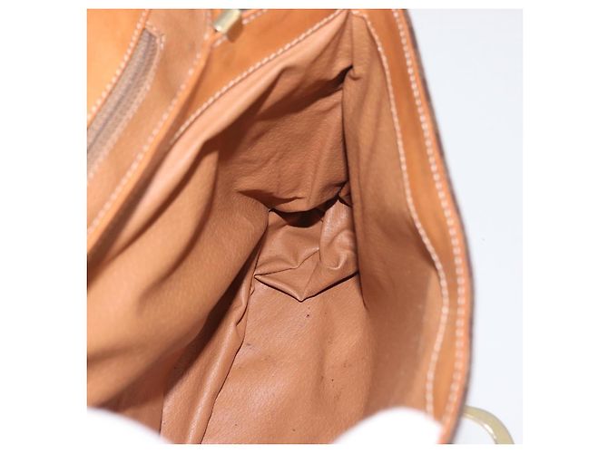 Céline Borsa CELINE Macadam Canvas PVC Pelle Marrone Oro Auth 179420A D'oro - vista 21