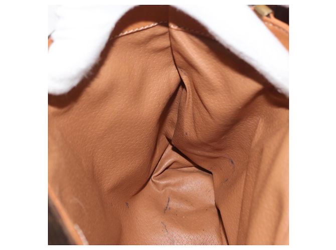 Céline Borsa CELINE Macadam Canvas PVC Pelle Marrone Oro Auth 179420A D'oro - vista 22
