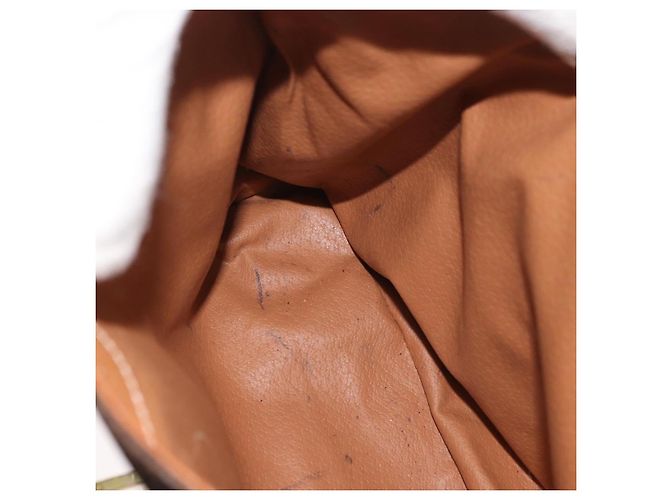 Céline Borsa CELINE Macadam Canvas PVC Pelle Marrone Oro Auth 179420A D'oro - vista 23