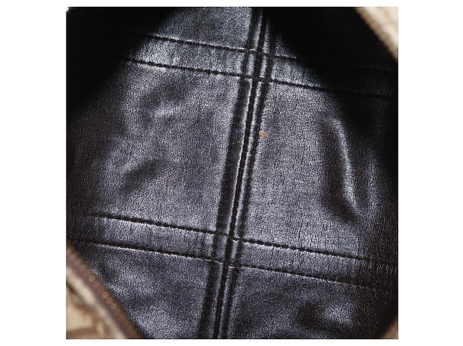 Borsa Christian Dior Trotter in tela marrone e oro Auth 179421 D'oro - vista 15
