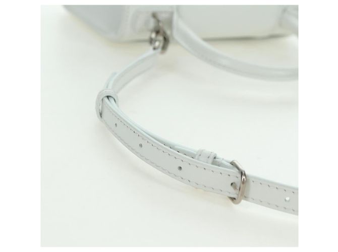 Borsa BALENCIAGA Hour Glass in pelle 2 modi Bianco Argento 592833 Auth bs34969M - vista 10
