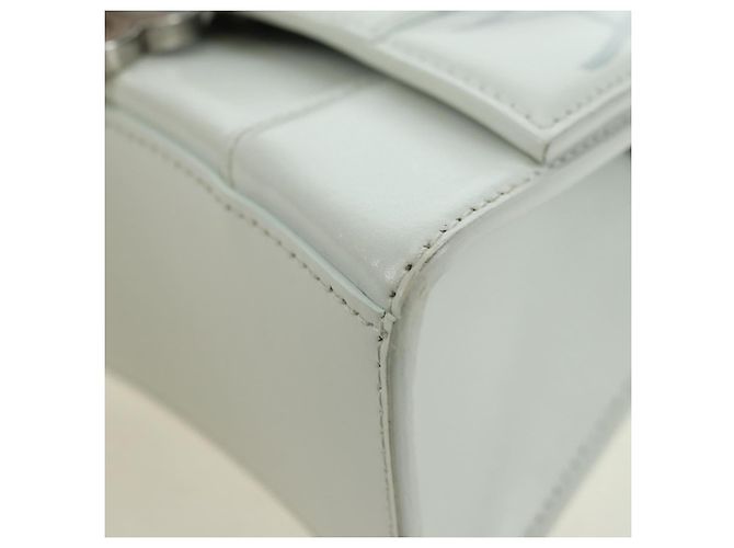 Borsa BALENCIAGA Hour Glass in pelle 2 modi Bianco Argento 592833 Auth bs34969M - vista 14