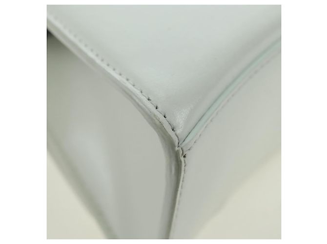 Borsa BALENCIAGA Hour Glass in pelle 2 modi Bianco Argento 592833 Auth bs34969M - vista 15