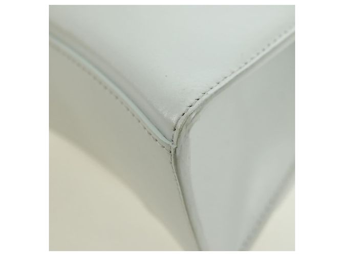 Borsa BALENCIAGA Hour Glass in pelle 2 modi Bianco Argento 592833 Auth bs34969M - vista 16