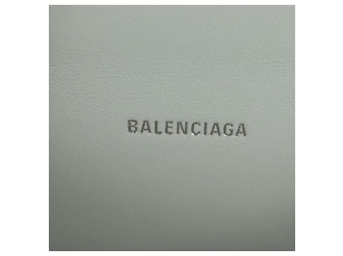 Borsa BALENCIAGA Hour Glass in pelle 2 modi Bianco Argento 592833 Auth bs34969M - vista 19