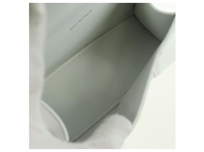 Borsa BALENCIAGA Hour Glass in pelle 2 modi Bianco Argento 592833 Auth bs34969M - vista 20