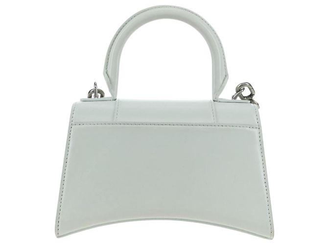 Borsa BALENCIAGA Hour Glass in pelle 2 modi Bianco Argento 592833 Auth bs34969M - vista 3