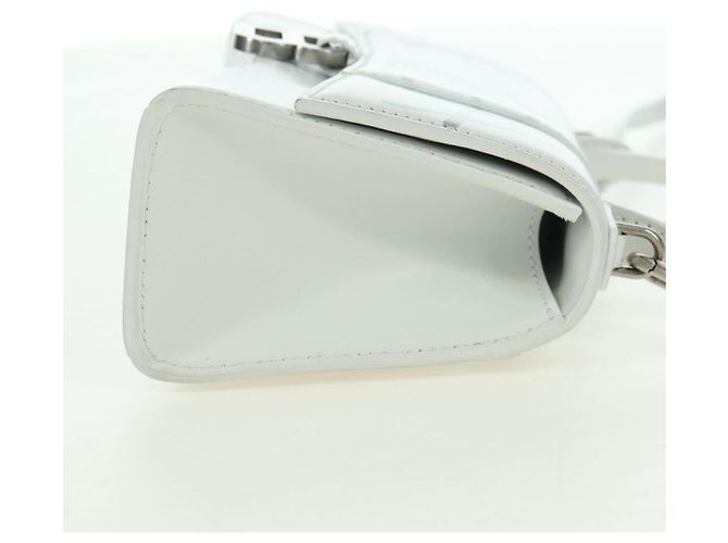 Borsa BALENCIAGA Hour Glass in pelle 2 modi Bianco Argento 592833 Auth bs34969M - vista 5
