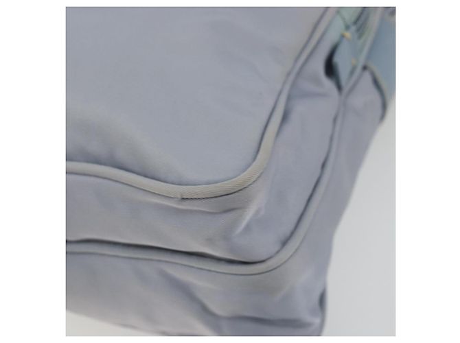 Bolso de Hombro PRADA Nylon Azul Claro Plata Auth hk3738 - vista 10