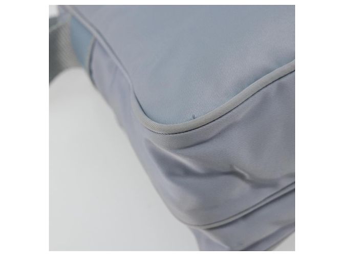 Bolso de Hombro PRADA Nylon Azul Claro Plata Auth hk3738 - vista 13