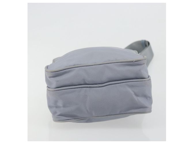 Bolso de Hombro PRADA Nylon Azul Claro Plata Auth hk3738 - vista 9