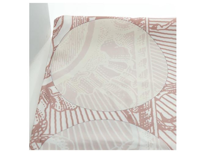 Hermès HERMES Carré 140 Sciarpa "SOITE ET POURSUITE" Seta Rosa Auth hk3779V - vista 13