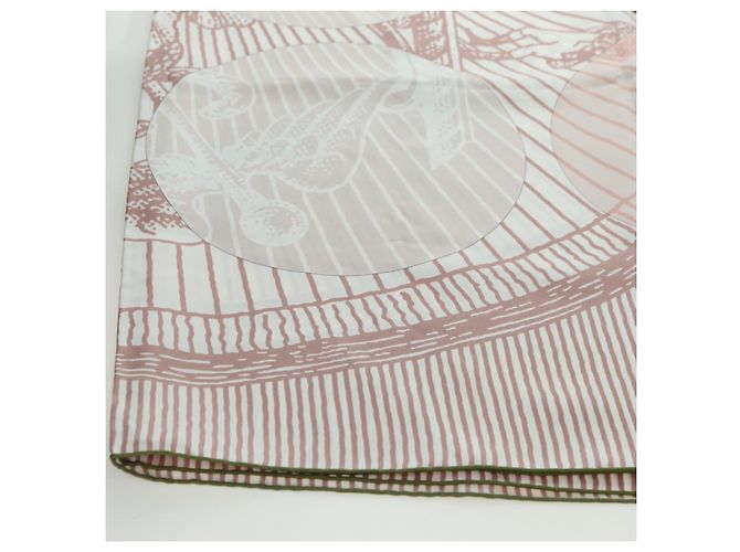 Hermès HERMES Carré 140 Sciarpa "SOITE ET POURSUITE" Seta Rosa Auth hk3779V - vista 15