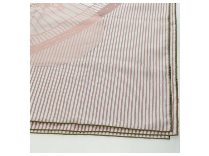 Hermès HERMES Carré 140 Sciarpa "SOITE ET POURSUITE" Seta Rosa Auth hk3779V - vista 16
