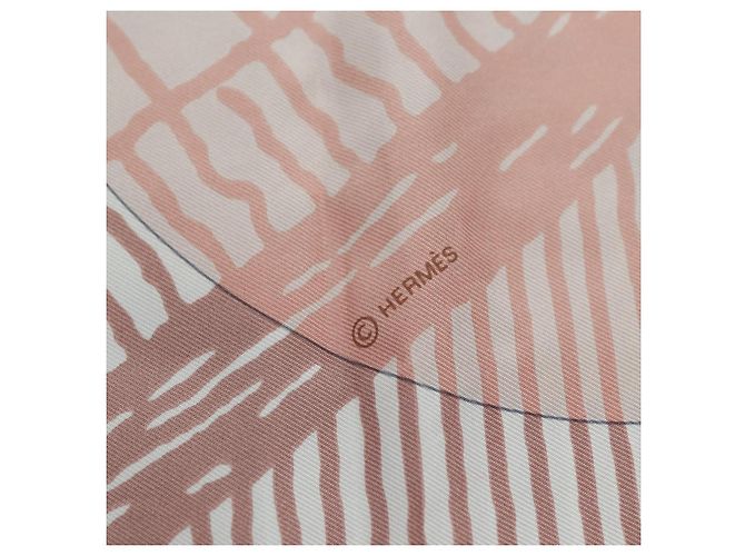 Hermès HERMES Carré 140 Sciarpa "SOITE ET POURSUITE" Seta Rosa Auth hk3779V - vista 17