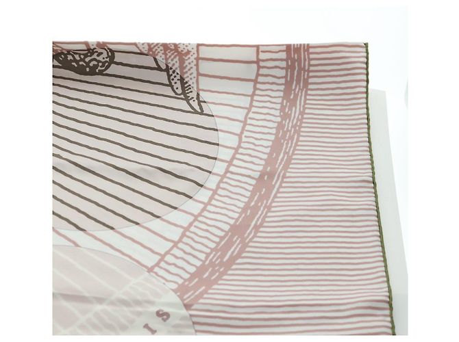 Hermès HERMES Carré 140 Sciarpa "SOITE ET POURSUITE" Seta Rosa Auth hk3779V - vista 20