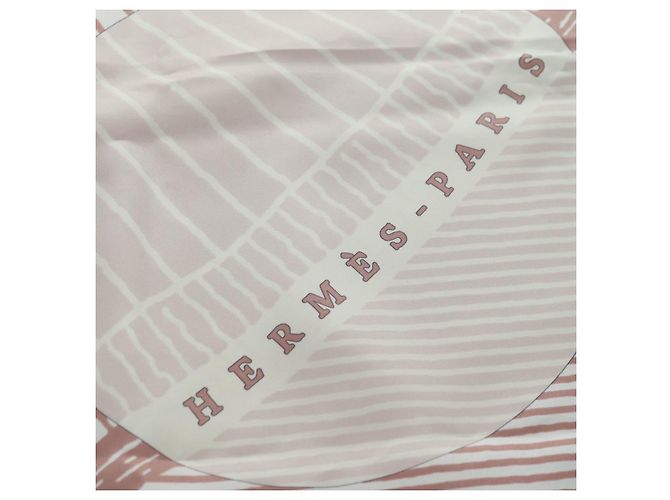 Hermès HERMES Carré 140 Sciarpa "SOITE ET POURSUITE" Seta Rosa Auth hk3779V - vista 23