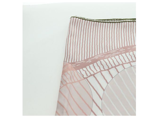 Hermès HERMES Carré 140 Sciarpa "SOITE ET POURSUITE" Seta Rosa Auth hk3779V - vista 5