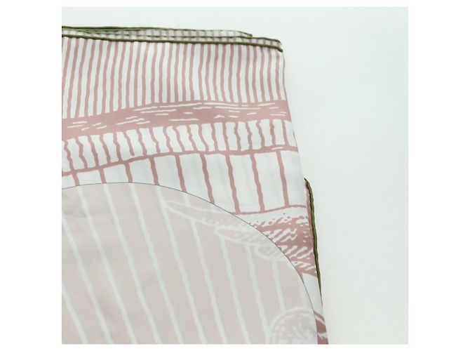 Hermès HERMES Carré 140 Sciarpa "SOITE ET POURSUITE" Seta Rosa Auth hk3779V - vista 6