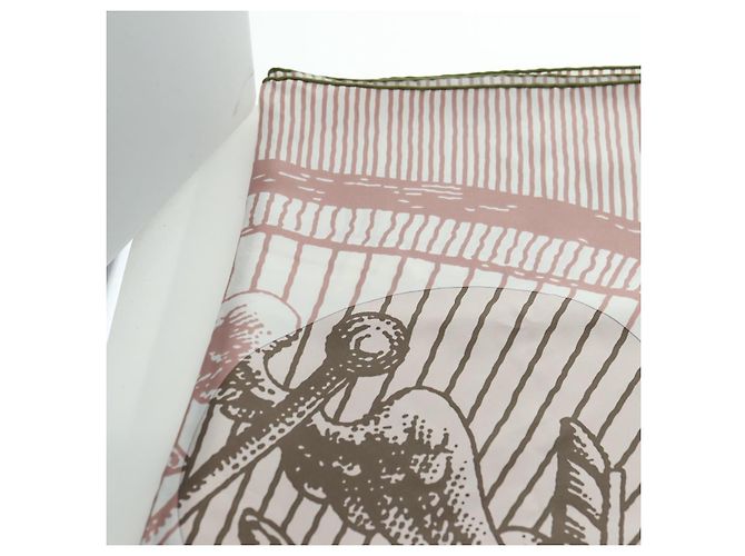 Hermès HERMES Carré 140 Sciarpa "SOITE ET POURSUITE" Seta Rosa Auth hk3779V - vista 8