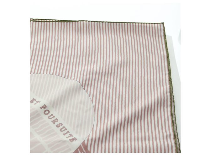 Hermès HERMES Carré 140 Sciarpa "SOITE ET POURSUITE" Seta Rosa Auth hk3779V - vista 9