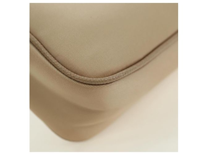Borsa a Spalla PRADA Nylon 2way Beige Silver Auth 179223M Argento - vista 15