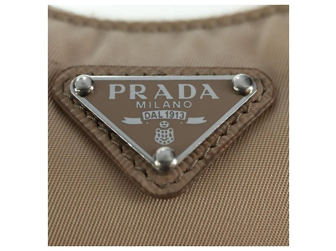 Borsa a Spalla PRADA Nylon 2way Beige Silver Auth 179223M Argento - vista 18