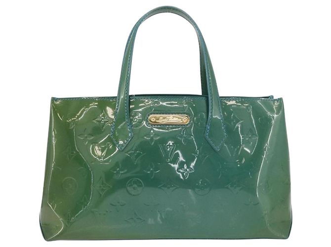 LOUIS VUITTON Monogram Vernis Wilshire PM Bag Blue Galatic M93646 Auth 178336A - vista 2