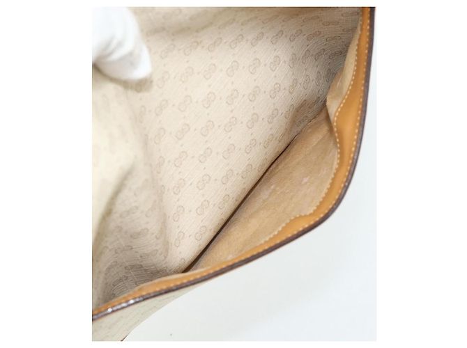 Borsa a Spalla GUCCI Micro GG Supreme PVC Bianco Oro 001 14 0412 Auth 180108 D'oro - vista 21