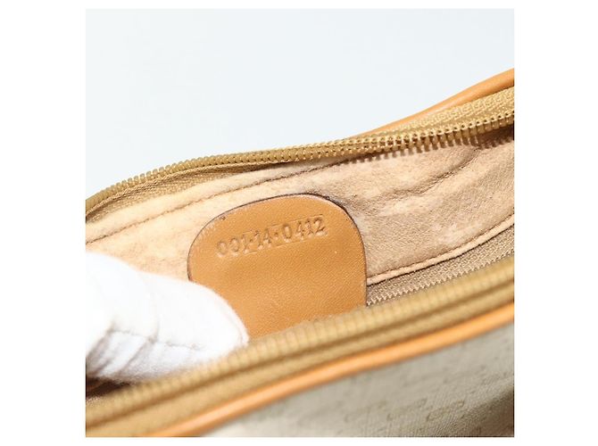 Borsa a Spalla GUCCI Micro GG Supreme PVC Bianco Oro 001 14 0412 Auth 180108 D'oro - vista 22