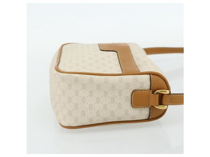 Borsa a Spalla GUCCI Micro GG Supreme PVC Bianco Oro 001 14 0412 Auth 180108 D'oro - vista 5
