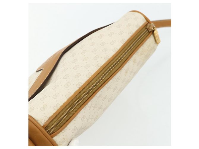 Borsa a Spalla GUCCI Micro GG Supreme PVC Bianco Oro 001 14 0412 Auth 180108 D'oro - vista 6