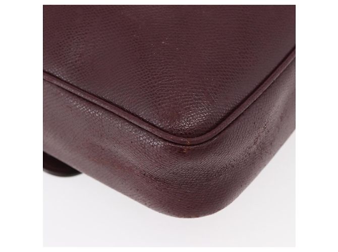 Borsa a Spalla Salvatore Ferragamo in Pelle Bordeaux Argento Auth BA12518 Bordò - vista 12