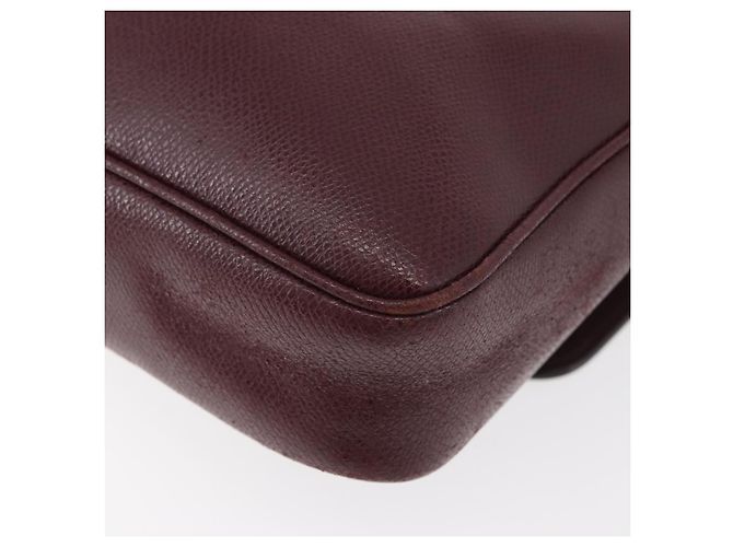Borsa a Spalla Salvatore Ferragamo in Pelle Bordeaux Argento Auth BA12518 Bordò - vista 13