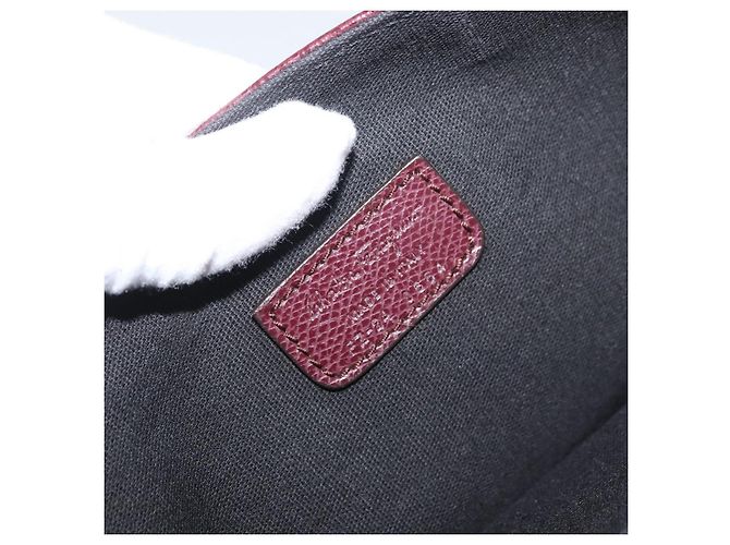 Borsa a Spalla Salvatore Ferragamo in Pelle Bordeaux Argento Auth BA12518 Bordò - vista 15