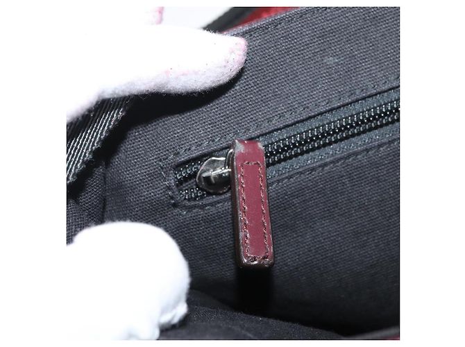 Borsa a Spalla Salvatore Ferragamo in Pelle Bordeaux Argento Auth BA12518 Bordò - vista 19