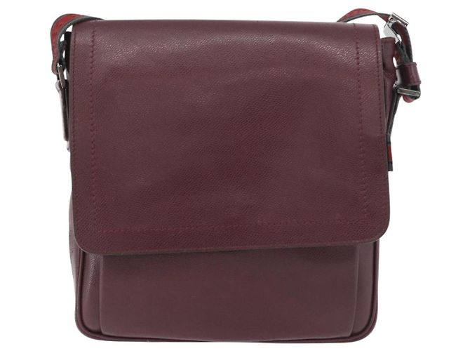 Borsa a Spalla Salvatore Ferragamo in Pelle Bordeaux Argento Auth BA12518 Bordò - vista 2