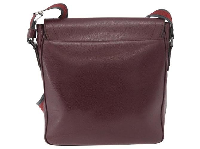 Borsa a Spalla Salvatore Ferragamo in Pelle Bordeaux Argento Auth BA12518 Bordò - vista 3