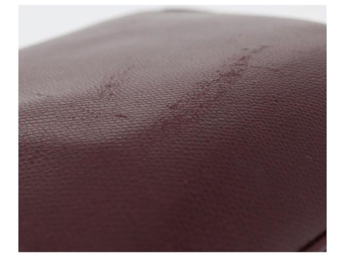 Borsa a Spalla Salvatore Ferragamo in Pelle Bordeaux Argento Auth BA12518 Bordò - vista 4