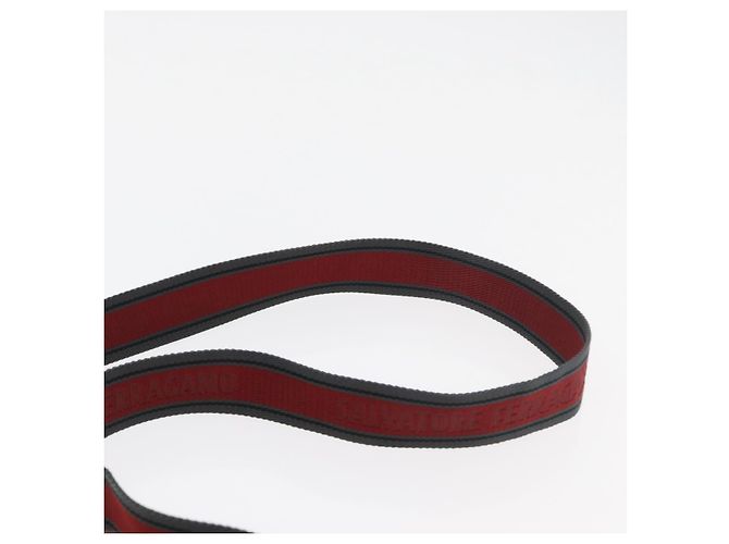 Borsa a Spalla Salvatore Ferragamo in Pelle Bordeaux Argento Auth BA12518 Bordò - vista 8